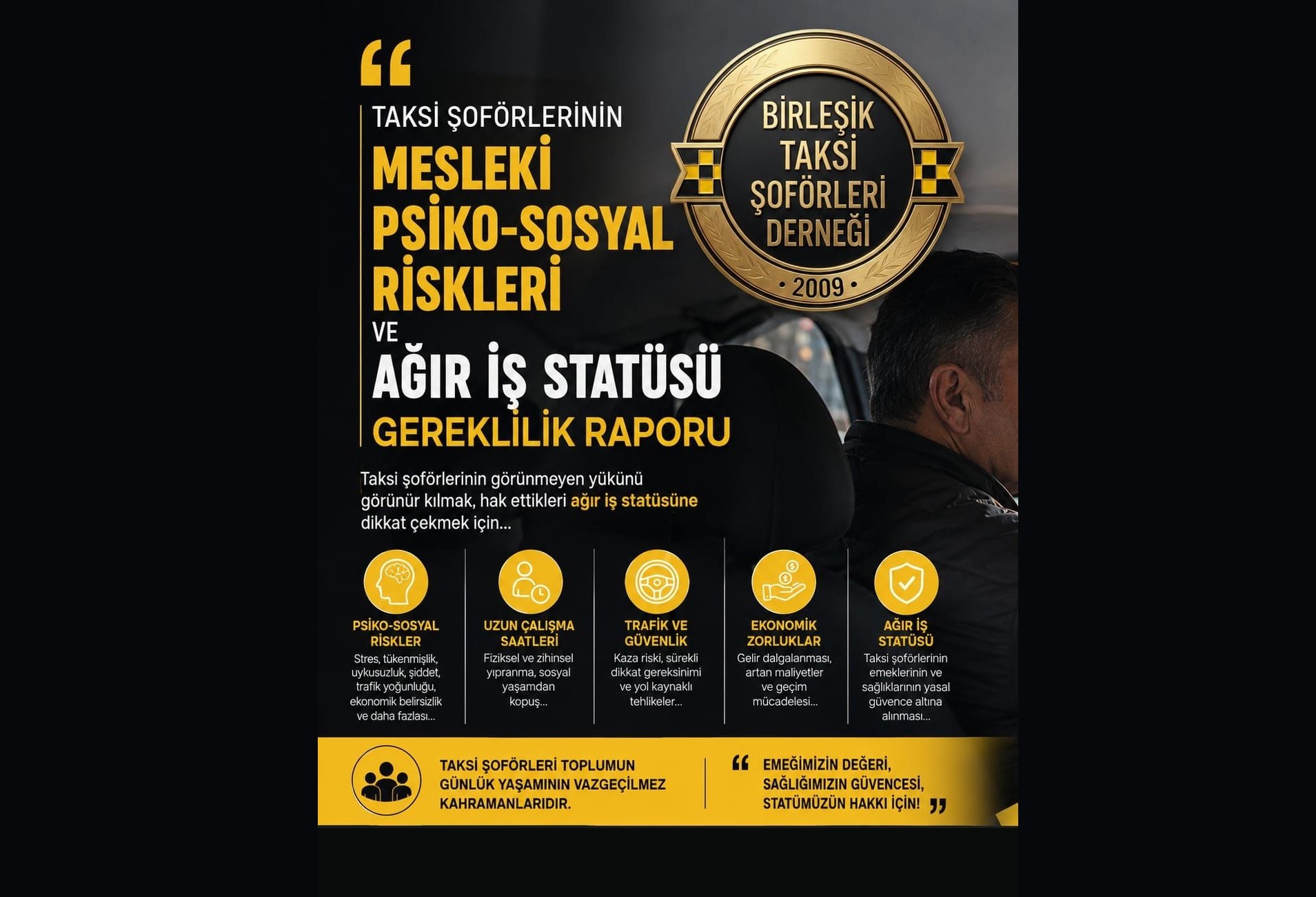 Derneğimizin Ağır iş Statüsü Gereklilik Raporu